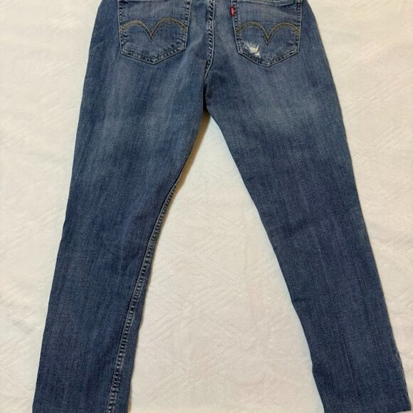 Levis Too Superlow 524 Jeans Women's Size 11 M Straight Leg Low Rise - HEMMED - Picture 2 of 7